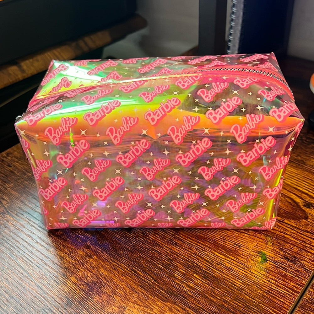 Barbie x SkinnyDip London Pink Iridescent Beauty Zip Case